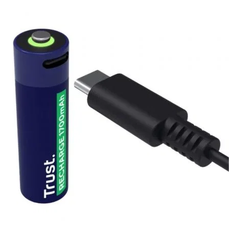 Trust Pack de 4 pilas AA recargables 25631 con carga USB-C Trust Pack de 4 pilas AA recargables 25631 con carga USB-C